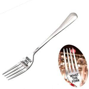 Stainless Steel “WHAT THE FORK” Kitchen Fork, 8”, New in Package